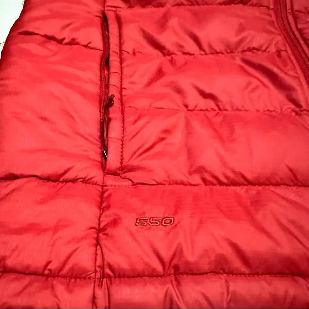 The North Face Puffer Red Full zip Vest M